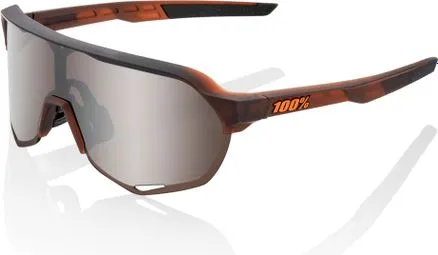 100% Gafas 100% S2 Marrón Mate / Plata Espejo Hiper