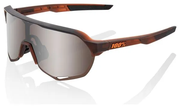100% Gafas 100% S2 Marrón Mate / Plata Espejo Hiper