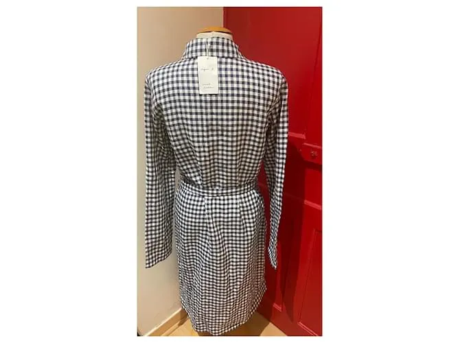 Agnès b. Vestidos Blanco Azul marino 