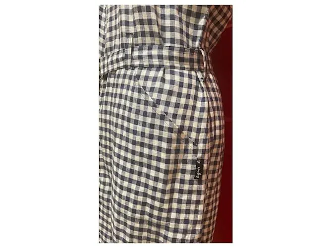 Agnès b. Vestidos Blanco Azul marino 