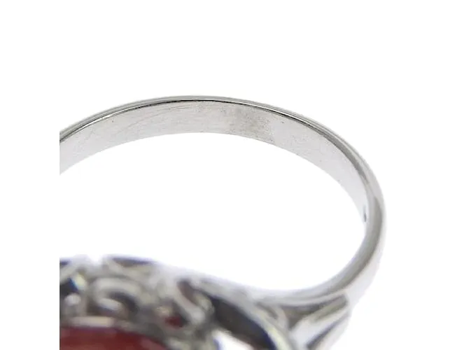 & Other Stories Anillo de platino y coral en excelente estado Plata 