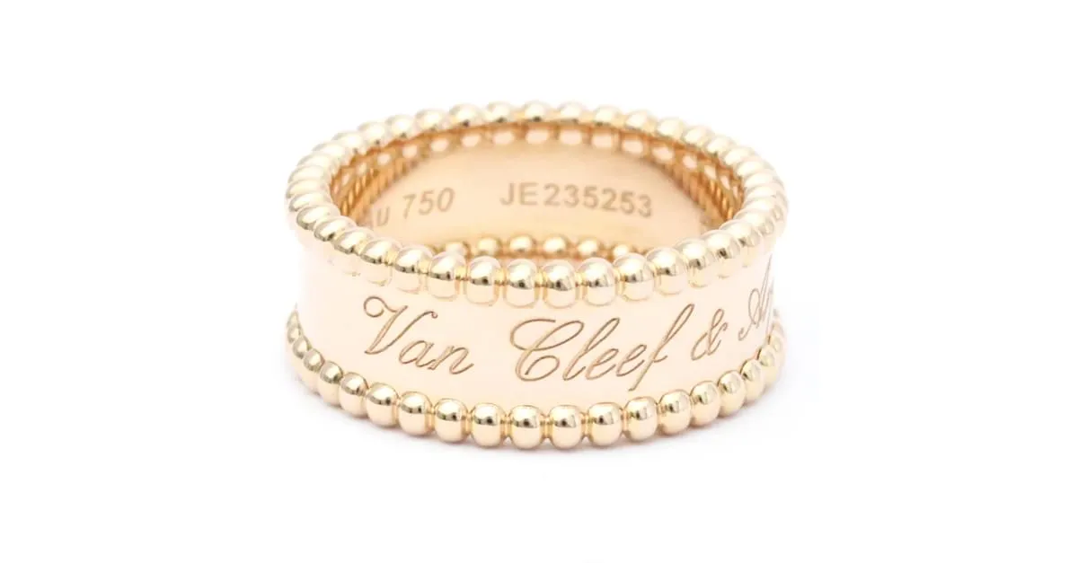 Anillo Perlée Signature Van Cleef & Arpels Dorado 