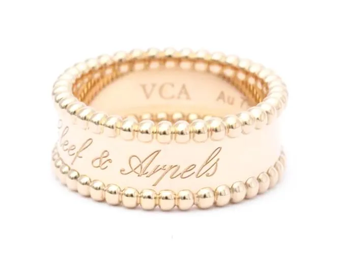 Anillo Perlée Signature Van Cleef & Arpels Dorado 