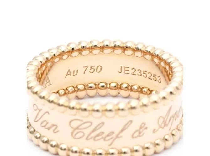 Anillo Perlée Signature Van Cleef & Arpels Dorado 