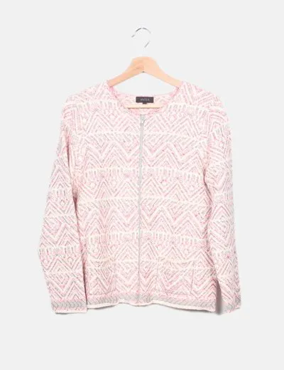 Antea Chaqueta rosa estampada