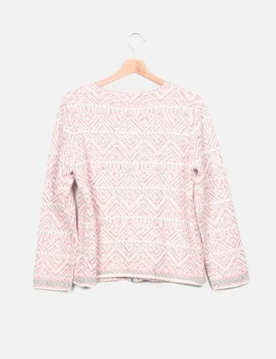 Antea Chaqueta rosa estampada