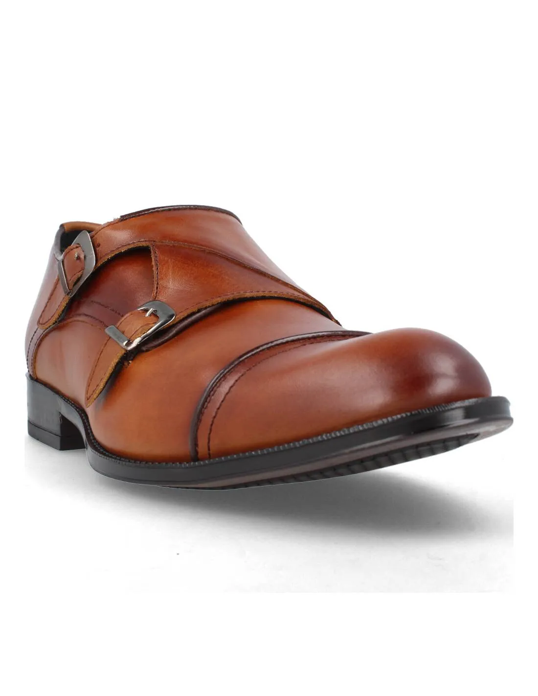 BAERCHI  ZAPATO VESTIR JAEN DOBLE HEBILLA CUERO