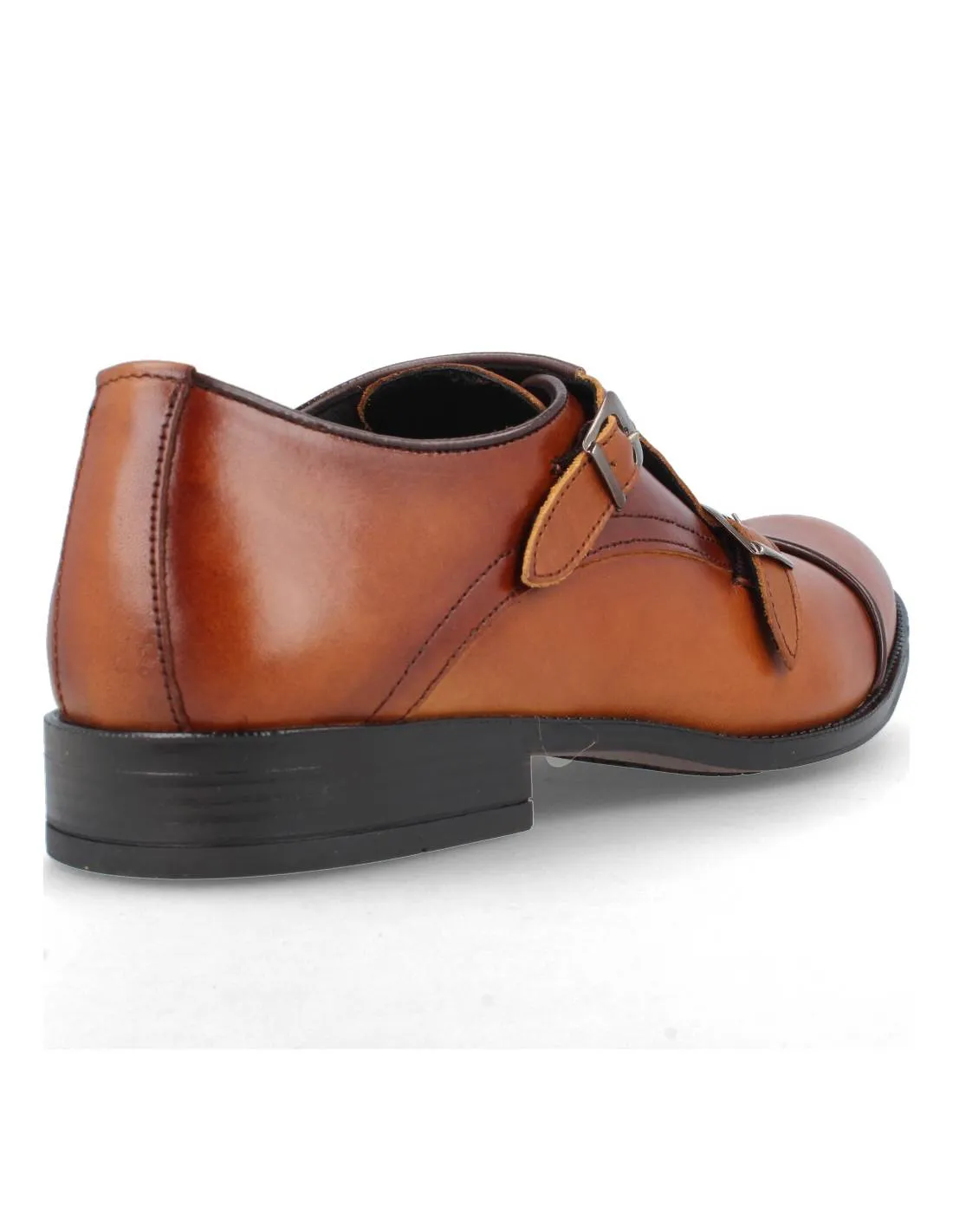 BAERCHI  ZAPATO VESTIR JAEN DOBLE HEBILLA CUERO