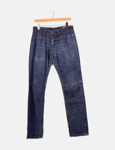 Bershka Jeans denim azul oscuro