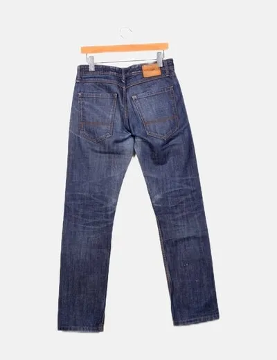 Bershka Jeans denim azul oscuro