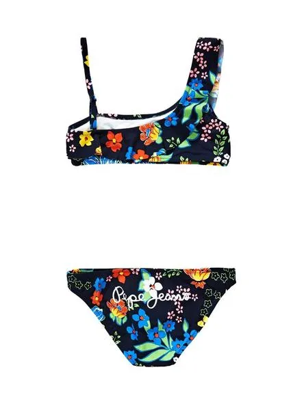 bikini pepe jeans flora azul para niña