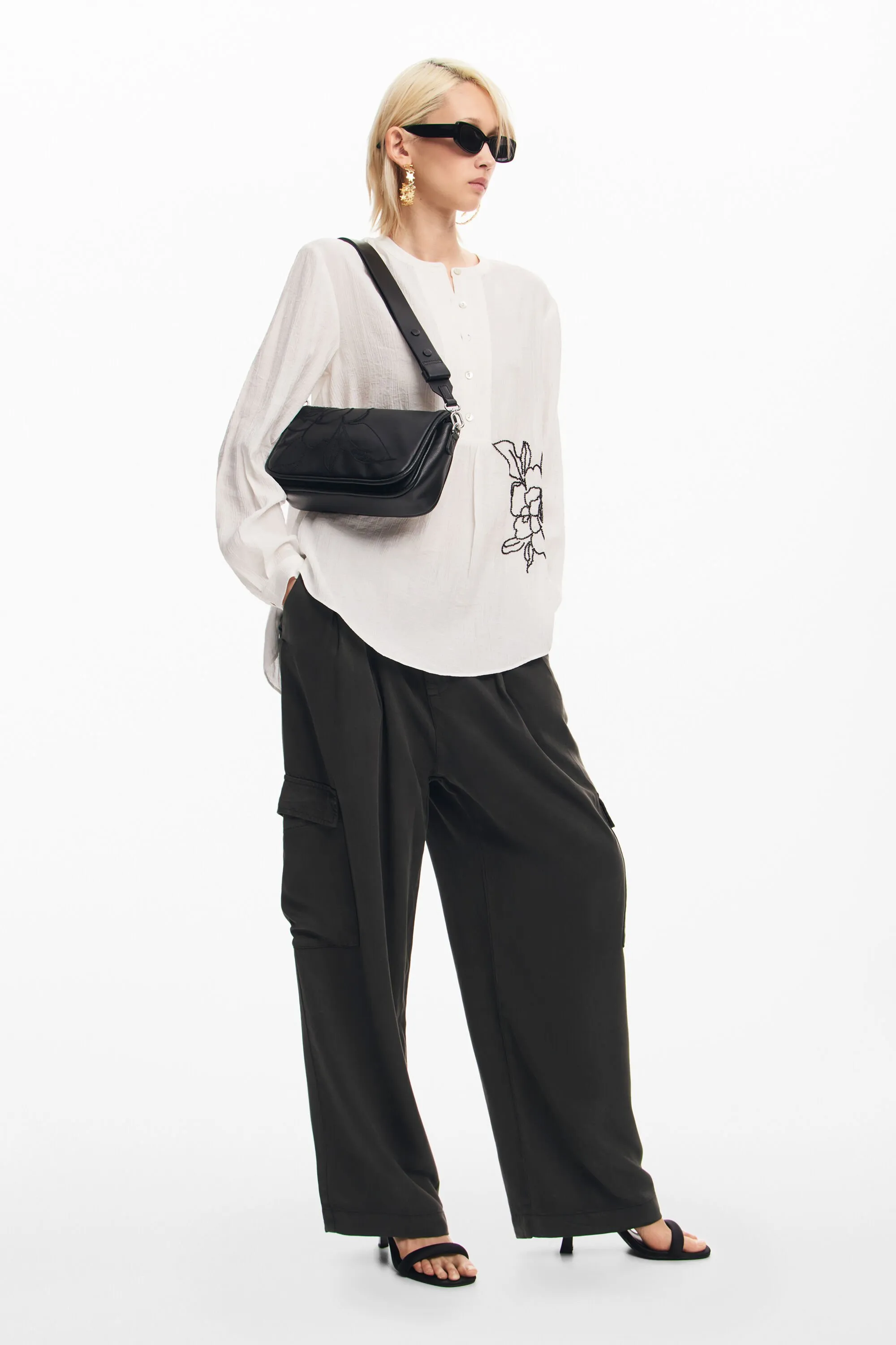 Bolso bandolera flores