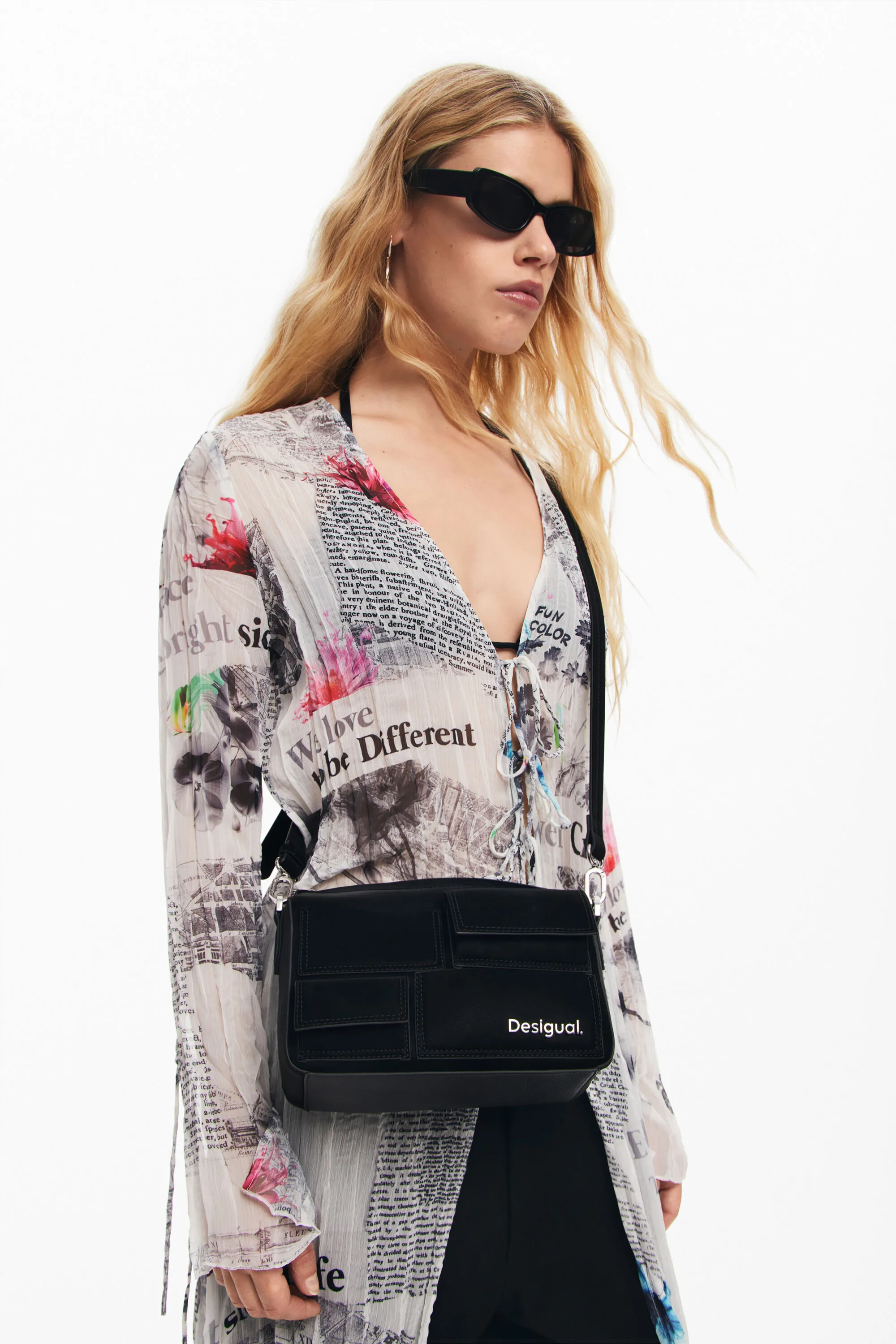 Bolso de hombro multibolsillos