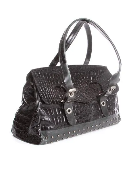 bolso petusco grabado negro