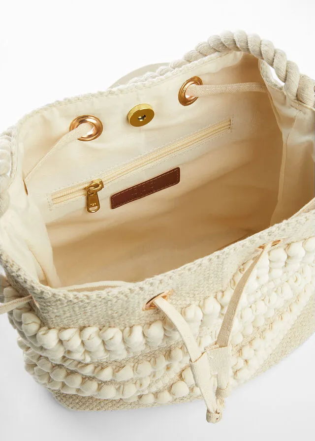 Bolso saco Beige natural