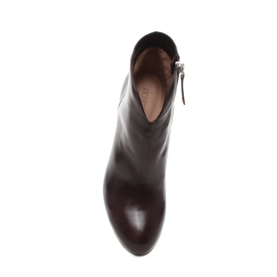 Botas Mujeres POMME D'OR 7090 Glove Chocolate Cuero Marron Oscuro