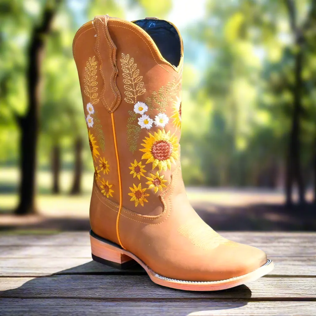 BOTAS VAQUERAS TMWDGIRASOL TAN  WESTERN BOOTS