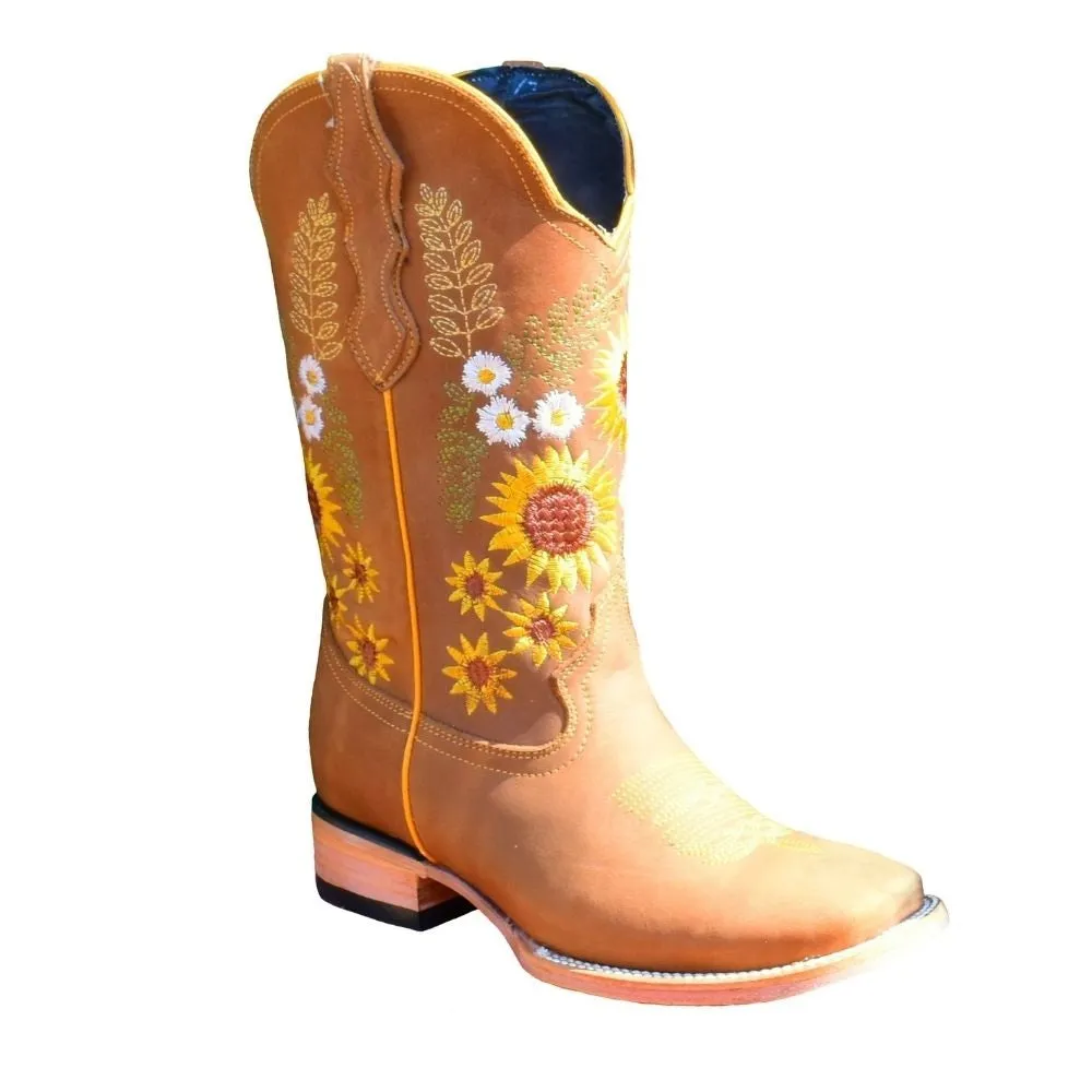 BOTAS VAQUERAS TMWDGIRASOL TAN  WESTERN BOOTS