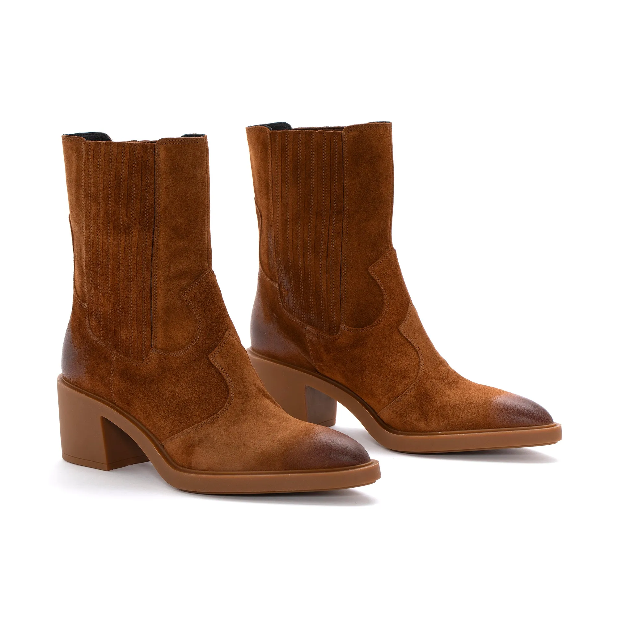 BOTIN COWBOY MARIAN VELOUR CUERO