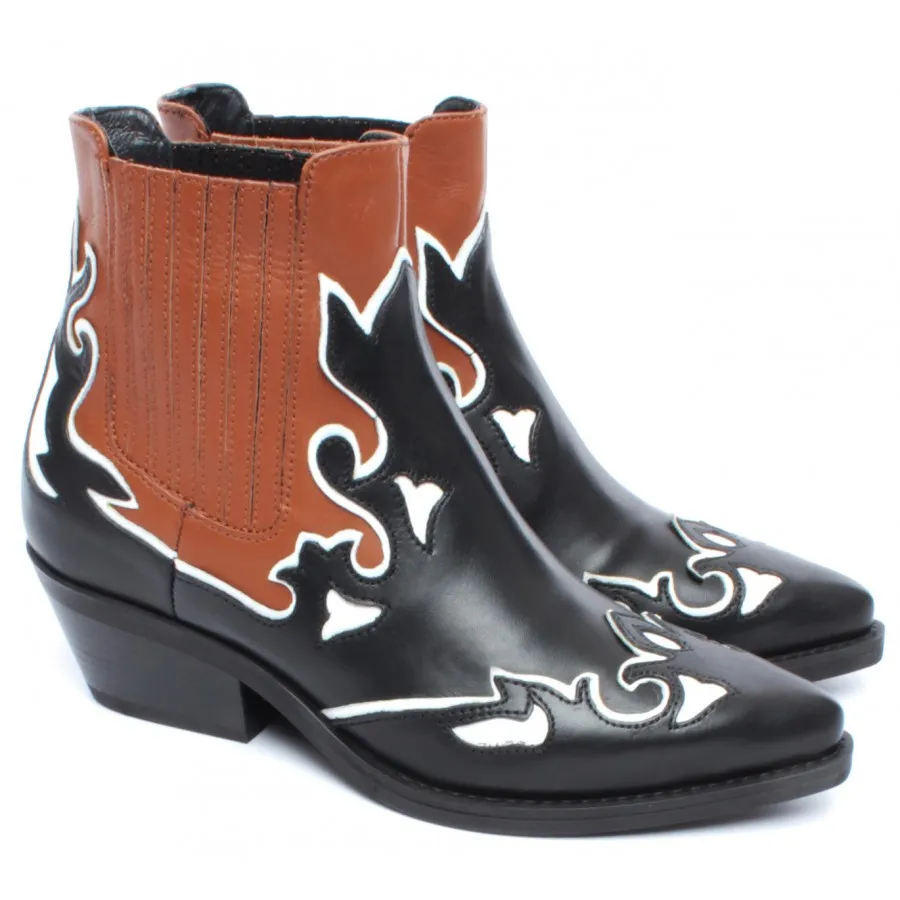 Bottes Mujer JANET & JANET 44202 Amanda Nero Cuero Negro Marron