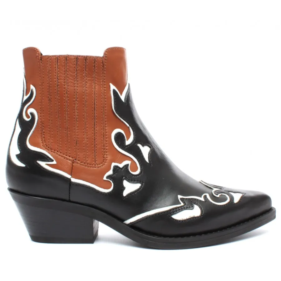 Bottes Mujer JANET & JANET 44202 Amanda Nero Cuero Negro Marron
