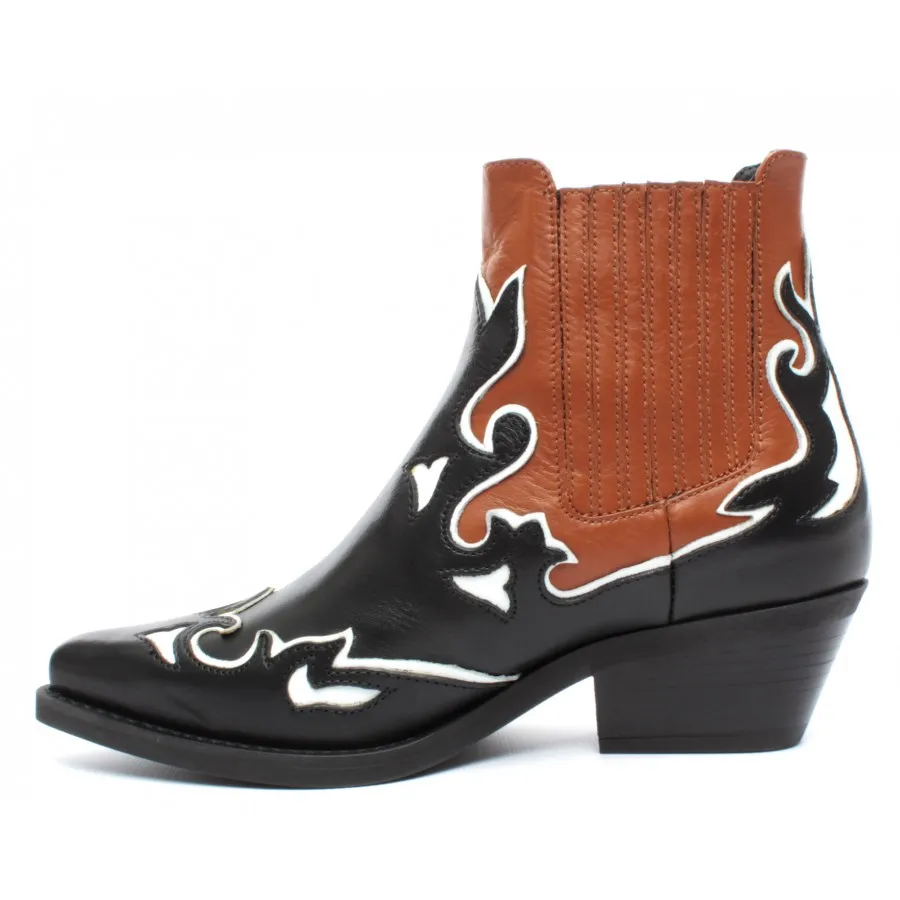 Bottes Mujer JANET & JANET 44202 Amanda Nero Cuero Negro Marron