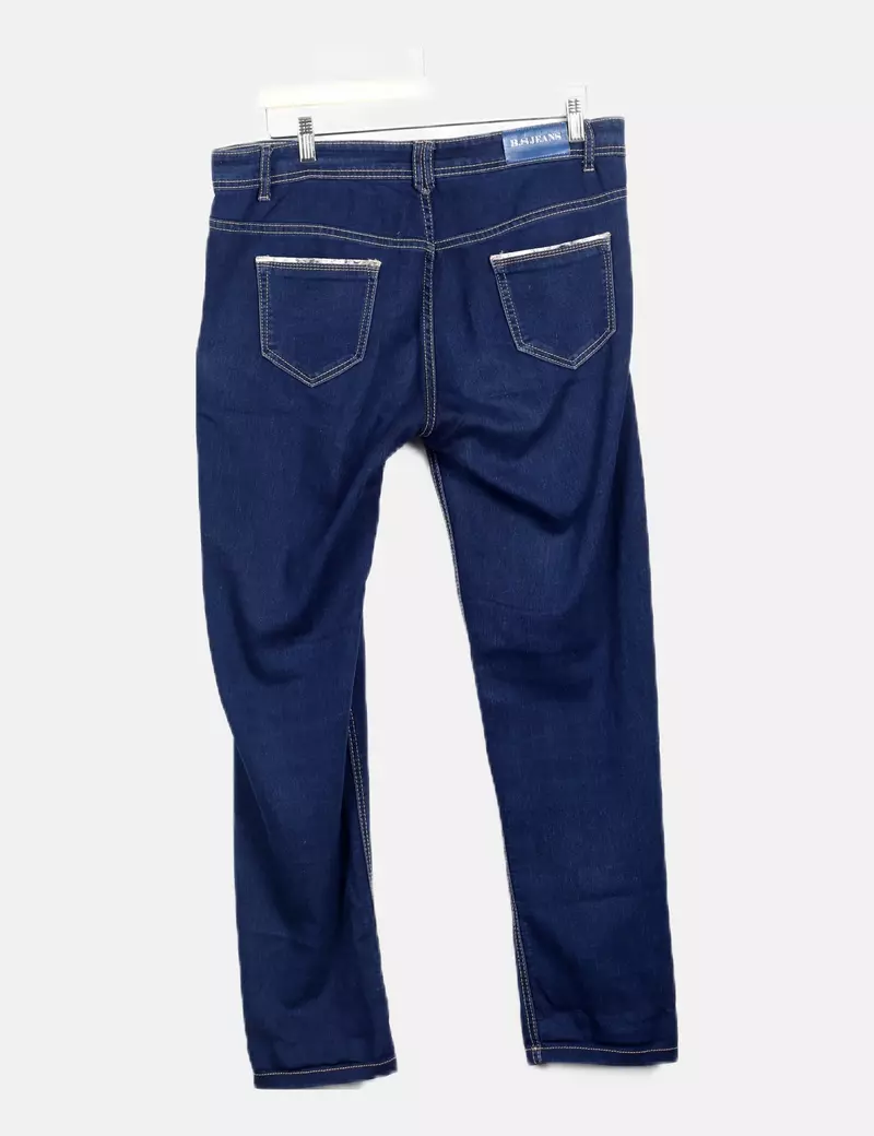 B.S Jeans Denim azul recto