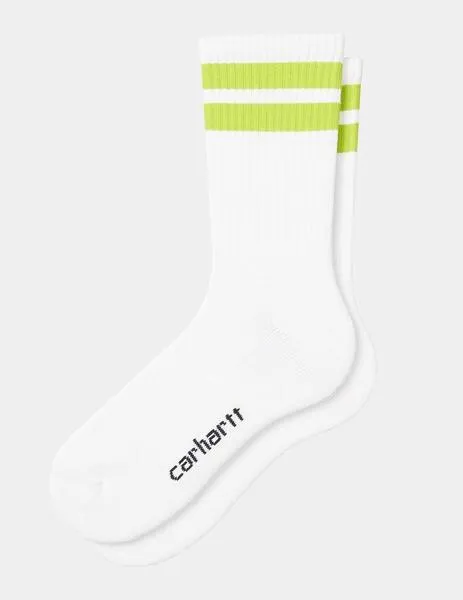 CALCETINES CARHARTT JACK SOCKS  WHITE / LIMEADE