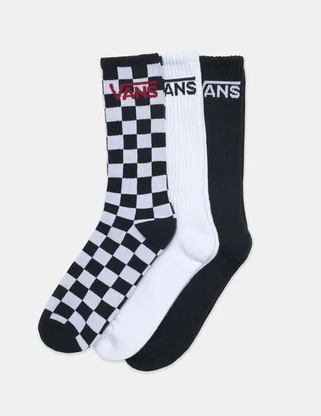 CALCETINES CLASSIC CREW  BLACK/CHECKERBOARD (3 PACK)