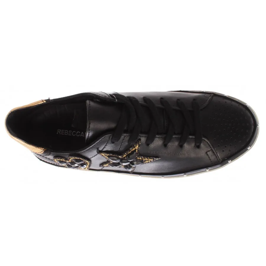 Calzado Mujer Sneakers REBECCA MINKOFF 00MW NA02 Swarovski Nappa Black Low Negre