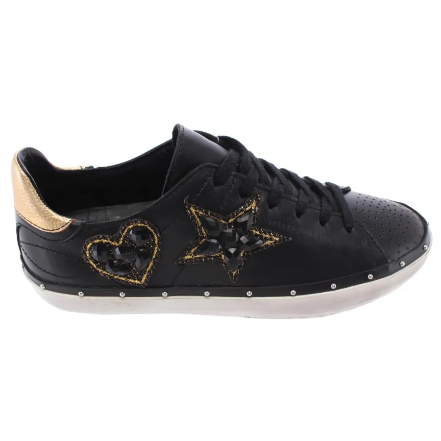 Calzado Mujer Sneakers REBECCA MINKOFF 00MW NA02 Swarovski Nappa Black Low Negre