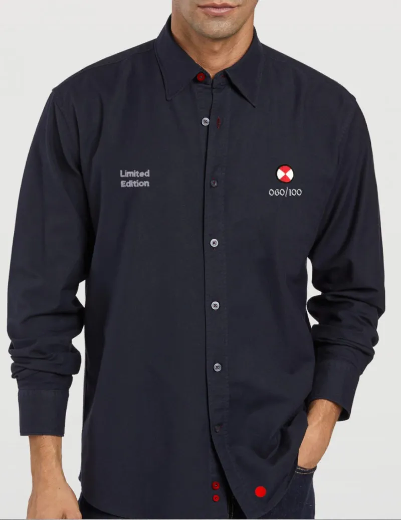 Camisa de hombre OXFORD marino