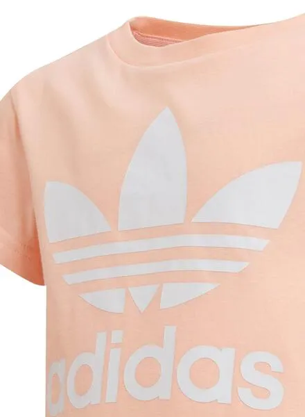 Camiseta Adidas Trefoil Rosa para Niña