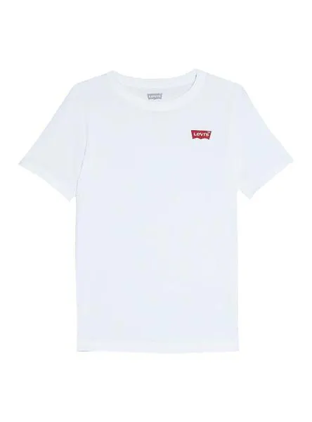camiseta levis chest hit blanco para niño