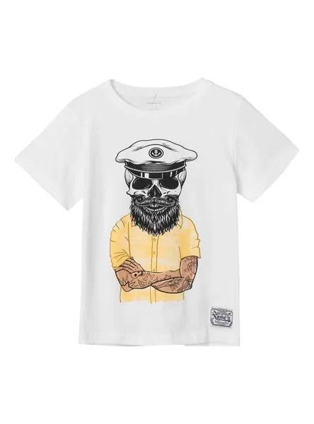 Camiseta Name It Tavik Blanco Para Niño