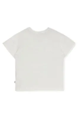 Camiseta para niños en algodón elástico con monograma Double B