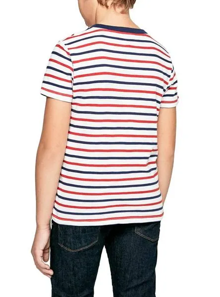 camiseta pepe jeans arnold blanco para niño