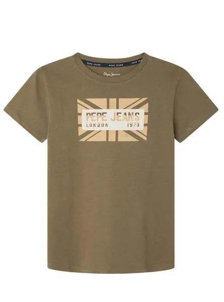 Camiseta Pepe Jeans Randal Verde Para Niño