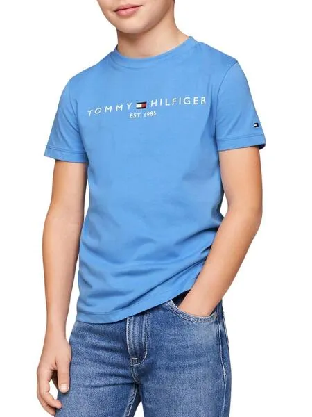 Camiseta Tommy Hilfiger Essential Azul Para Niño
