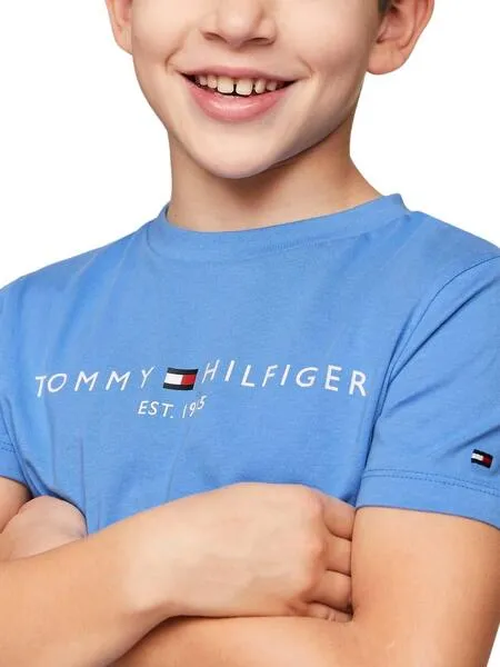 Camiseta Tommy Hilfiger Essential Azul Para Niño