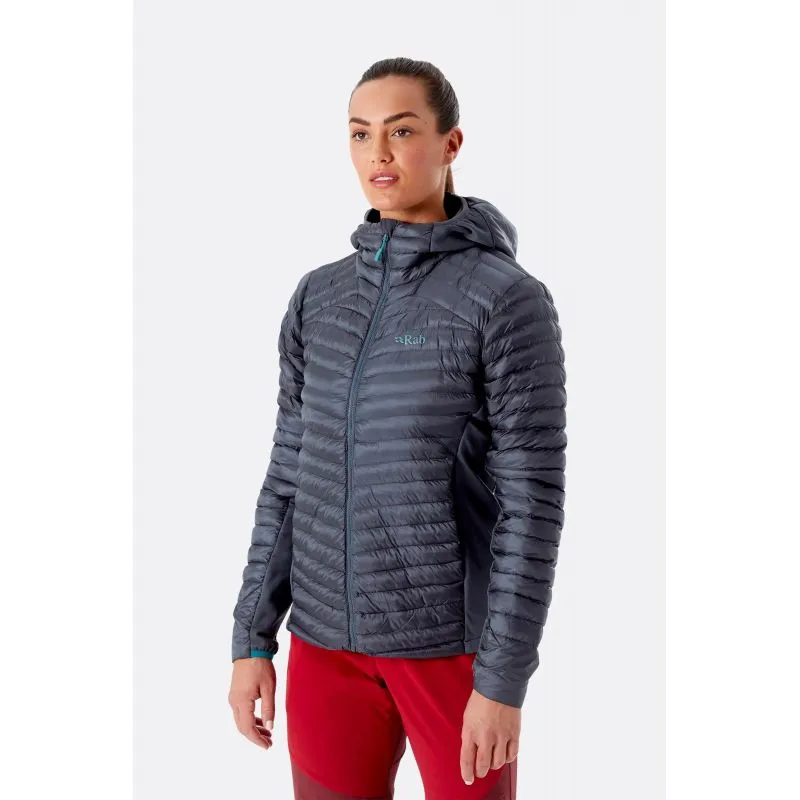 Camiseta térmica con capucha para mujer Rab Cirrus Flex 2.0 (Acero)