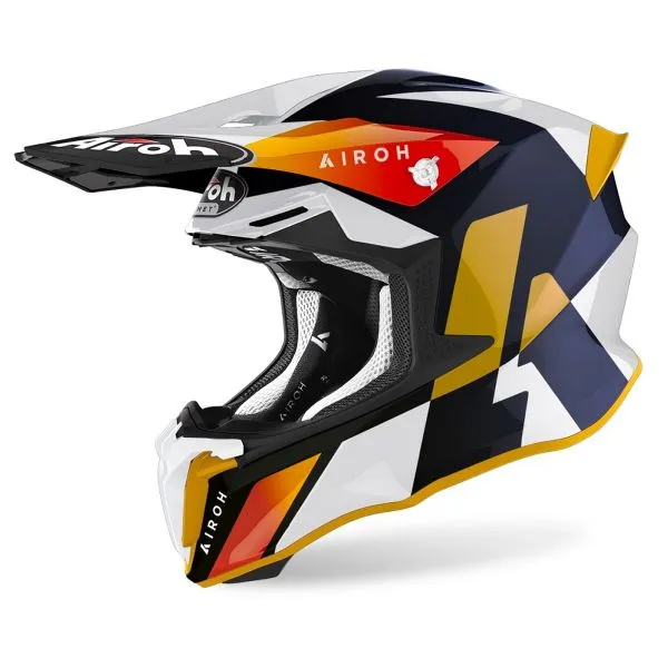 Casco Airoh Twist 2.0 Lift White Blue Gloss 
