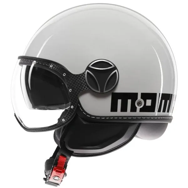 Casco Momo Design FGTR Evo White Quartz Black 