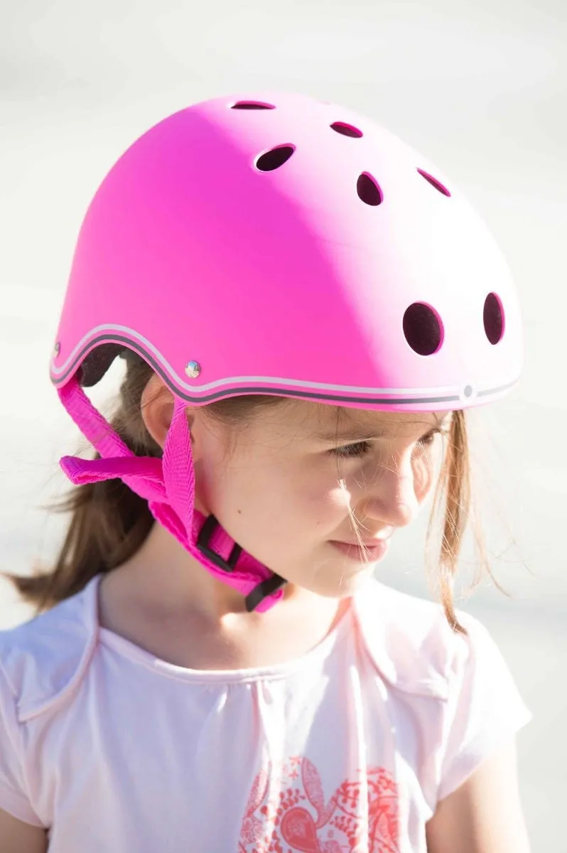 Casco Scooter Niño Globber Primo Lights Rosado