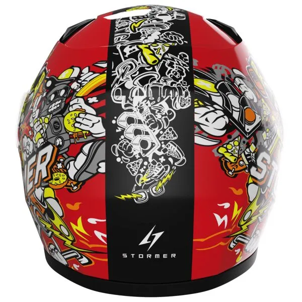 Casco Stormer Rule Doodle Red 