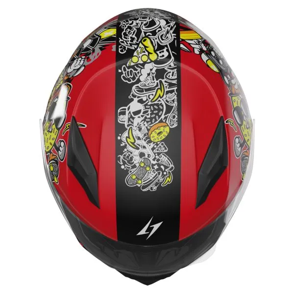 Casco Stormer Rule Doodle Red 