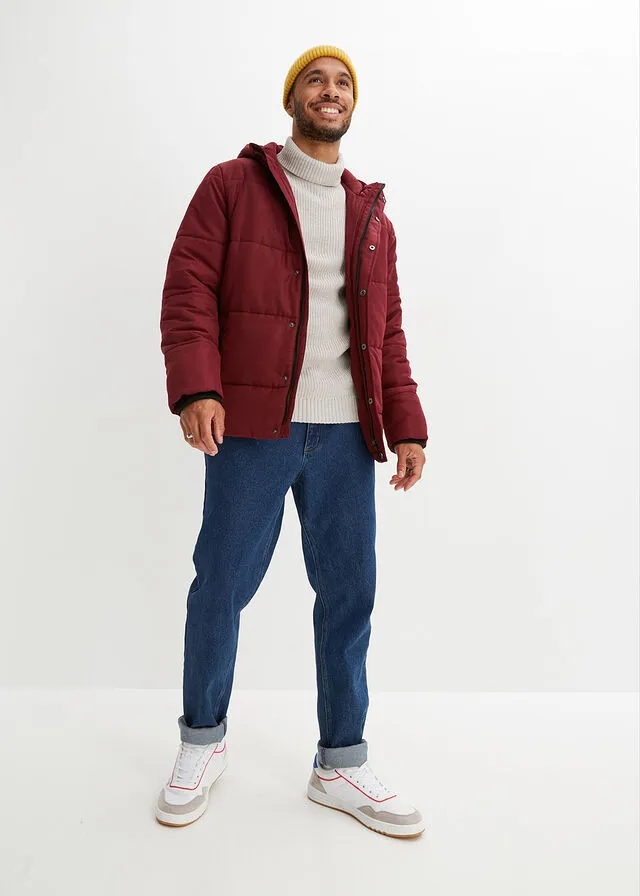 Chaqueta guateada rojo avellana