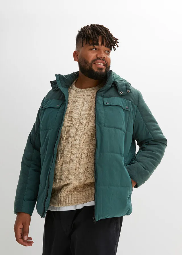 Chaqueta guateada verde mate