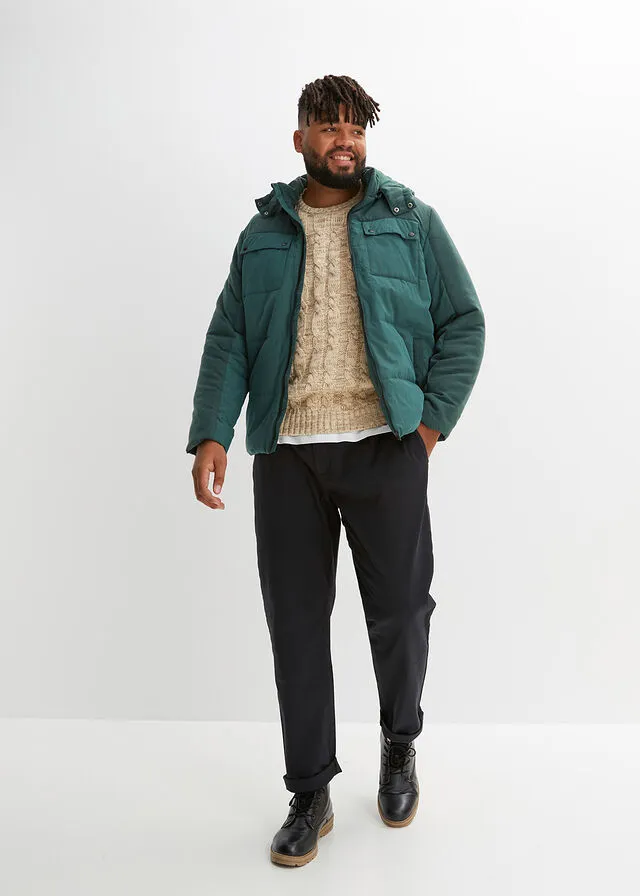 Chaqueta guateada verde mate
