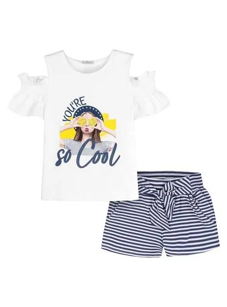 conjunto mayoral so cool blanco para niña